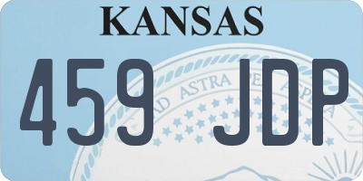 KS license plate 459JDP