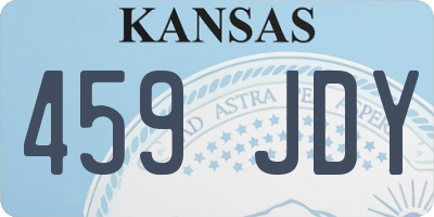 KS license plate 459JDY