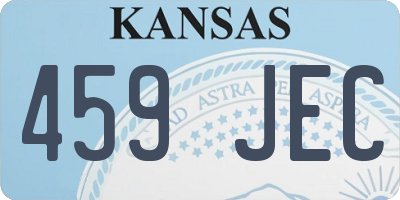 KS license plate 459JEC