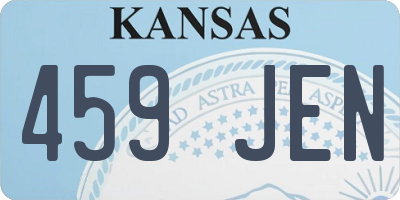 KS license plate 459JEN