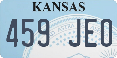 KS license plate 459JEO
