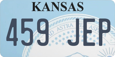 KS license plate 459JEP