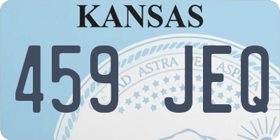 KS license plate 459JEQ