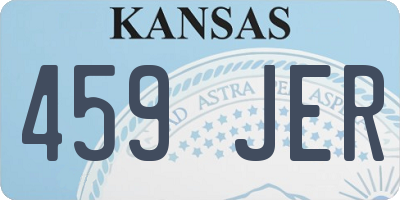 KS license plate 459JER