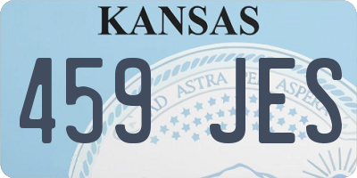 KS license plate 459JES