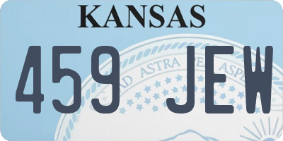 KS license plate 459JEW