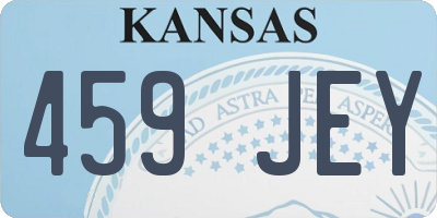 KS license plate 459JEY
