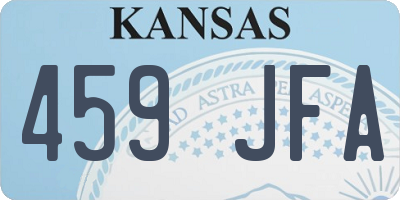 KS license plate 459JFA