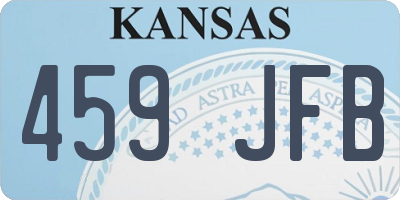 KS license plate 459JFB