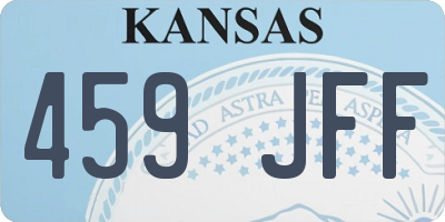 KS license plate 459JFF