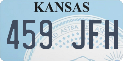 KS license plate 459JFH