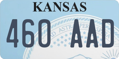 KS license plate 460AAD