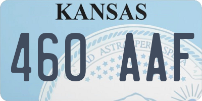 KS license plate 460AAF