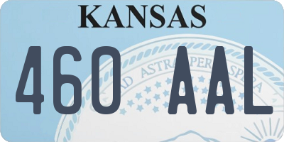 KS license plate 460AAL