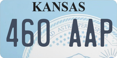 KS license plate 460AAP