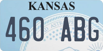KS license plate 460ABG
