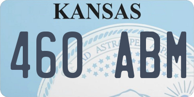 KS license plate 460ABM