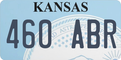 KS license plate 460ABR