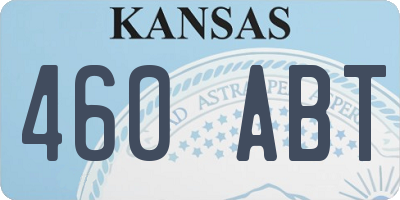 KS license plate 460ABT