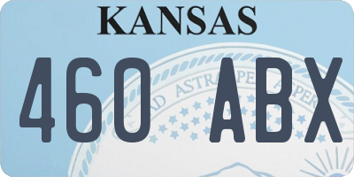 KS license plate 460ABX