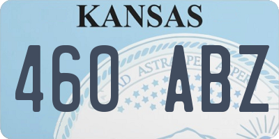 KS license plate 460ABZ