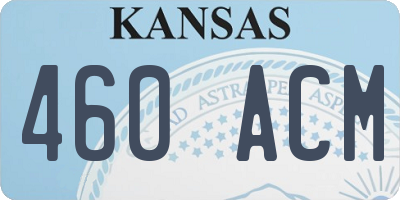 KS license plate 460ACM