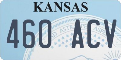 KS license plate 460ACV