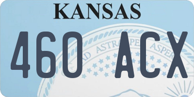 KS license plate 460ACX
