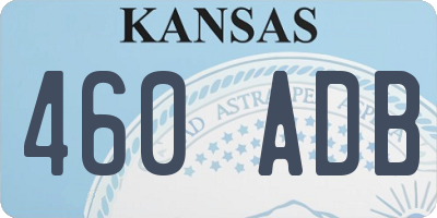 KS license plate 460ADB