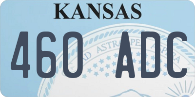 KS license plate 460ADC