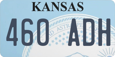 KS license plate 460ADH
