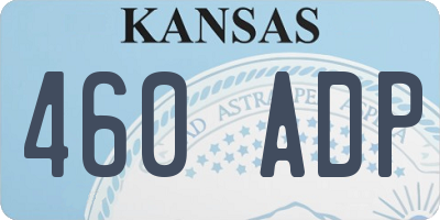 KS license plate 460ADP