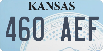 KS license plate 460AEF