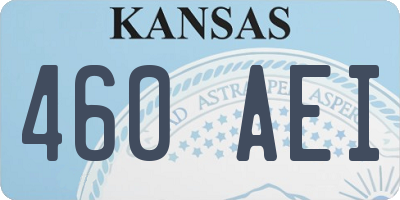 KS license plate 460AEI