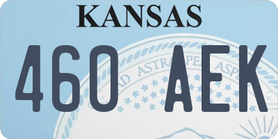 KS license plate 460AEK