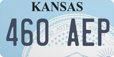KS license plate 460AEP