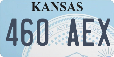 KS license plate 460AEX