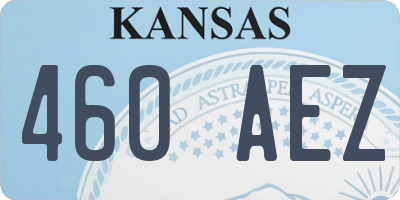 KS license plate 460AEZ