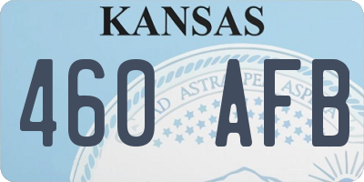 KS license plate 460AFB