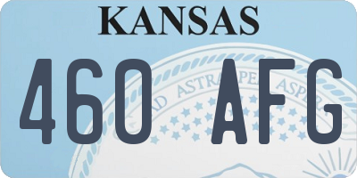 KS license plate 460AFG