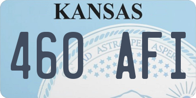 KS license plate 460AFI