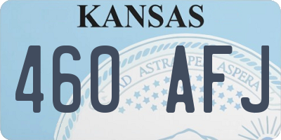 KS license plate 460AFJ