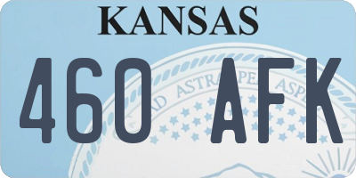 KS license plate 460AFK