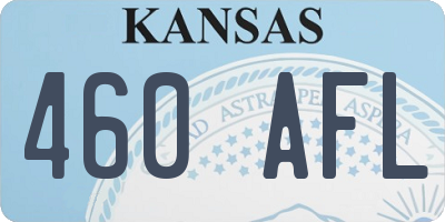 KS license plate 460AFL