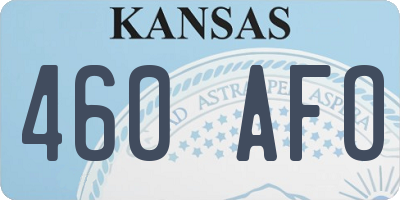 KS license plate 460AFO