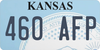 KS license plate 460AFP