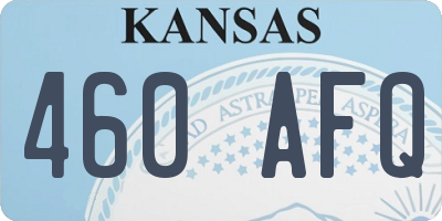 KS license plate 460AFQ