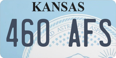 KS license plate 460AFS