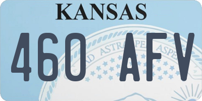 KS license plate 460AFV