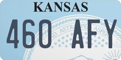 KS license plate 460AFY